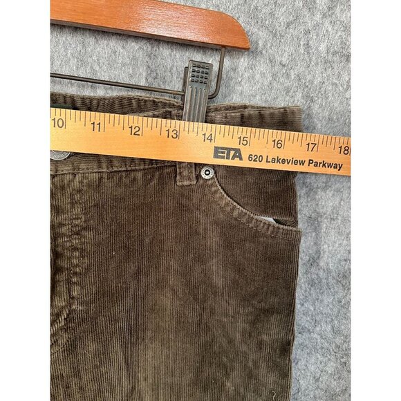 Eddie Bauer Women's khaki green Corduroy Pants Size 12 classic cut - Picture 5 of 7